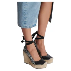 Alex monogram z żakardem i skórzane espadryle