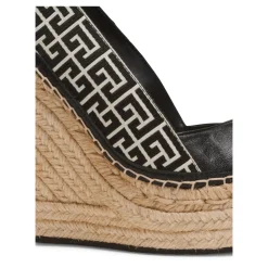 Alex monogram z żakardem i skórzane espadryle
