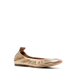 Baletki Ballerina ze metalizowanej skóry