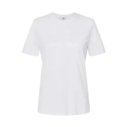Bawełniany T-shirt z krótkim rękawem i logo z dżetów