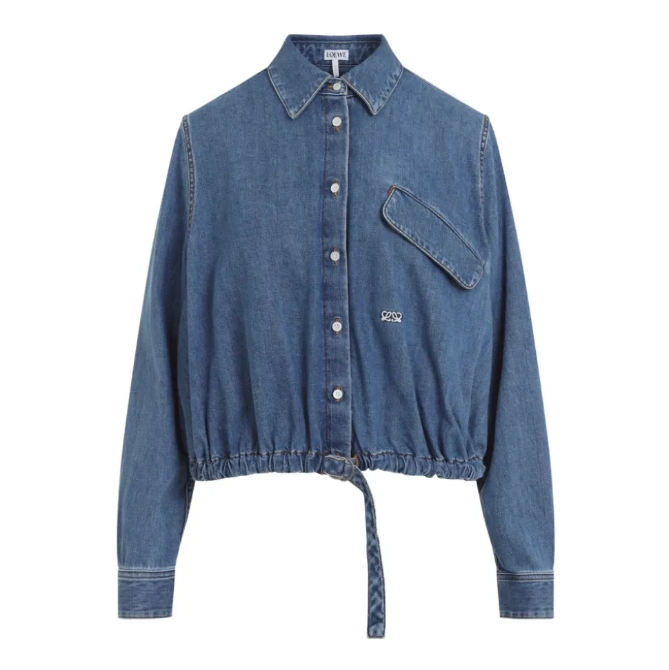 Belted Denim Shirt