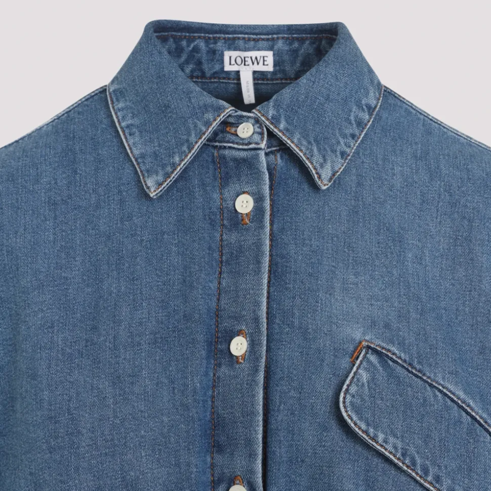 Belted Denim Shirt