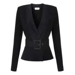 Belted Shawl Collar Blazer