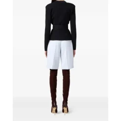 Belted Shawl Collar Blazer