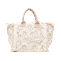 Beżowa Torba Shopper z Wzorem Vanity Rug