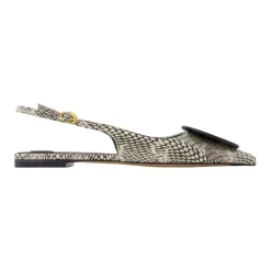 Beżowe Skórzane Slingbacks - Styl Duelo