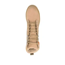 Beżowe sznurowane buty wojskowe