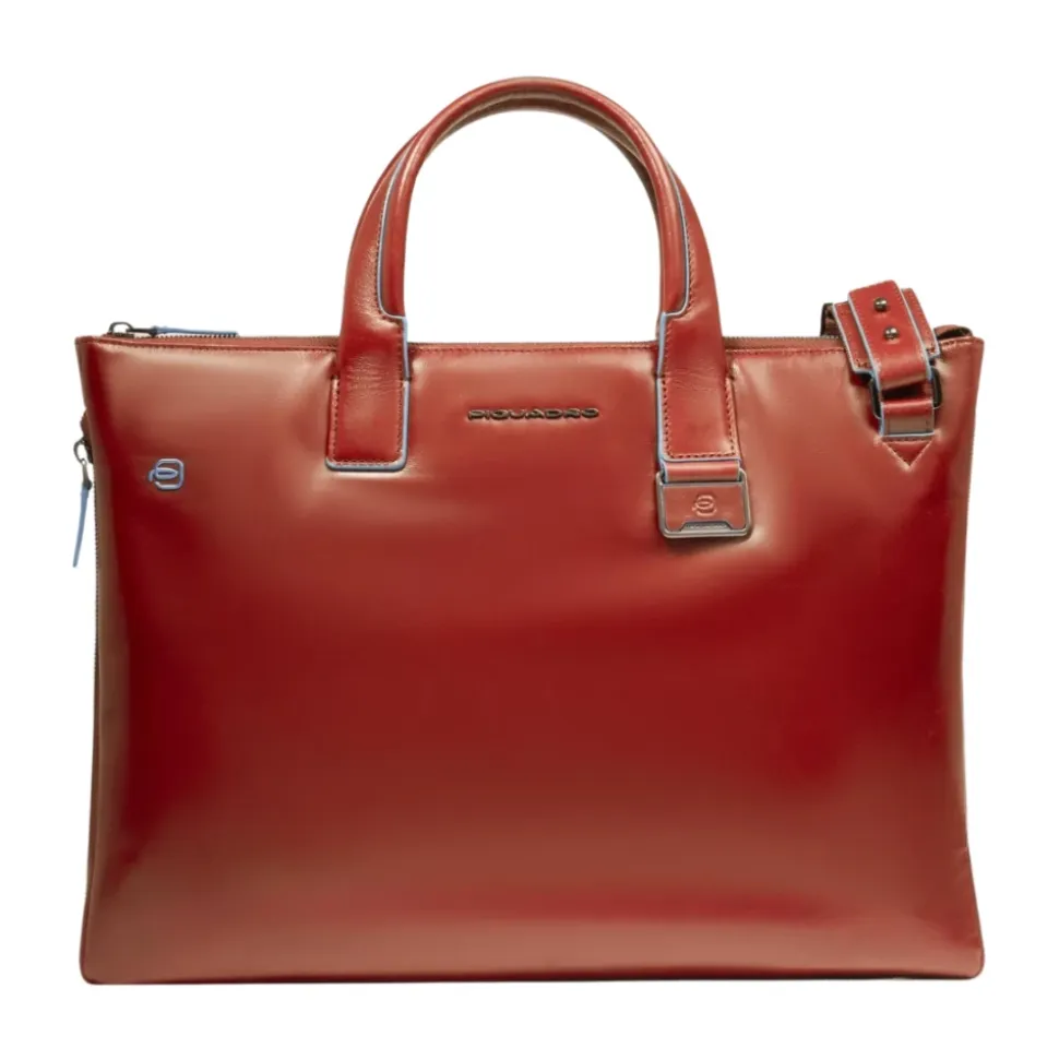 Blue Square Slim Computer Bag