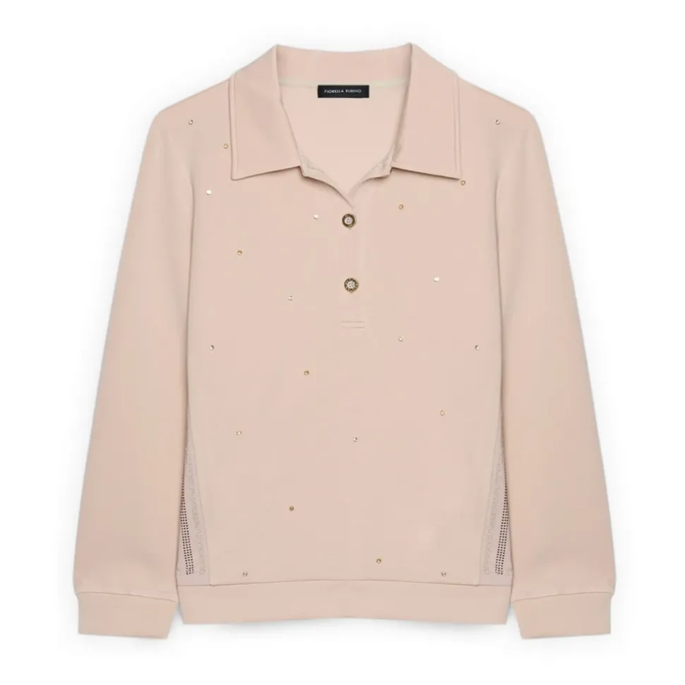 Bluza polo z świecącymi aplikacjami