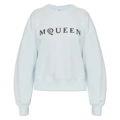 Bluza z Logo z Aksamitnym Wykończeniem