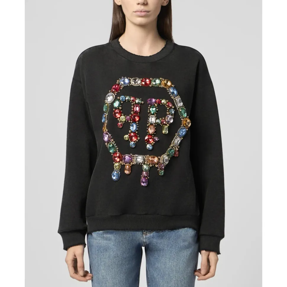 Bluza z odkrytymi plecami Hexagon Stones