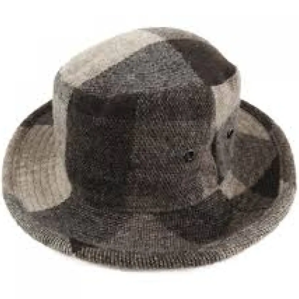 Brązowa melanżowa czapka beanie z dzianiny