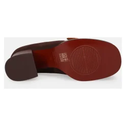 Brązowe skórzane buty na obcasie w stylu lat 70.