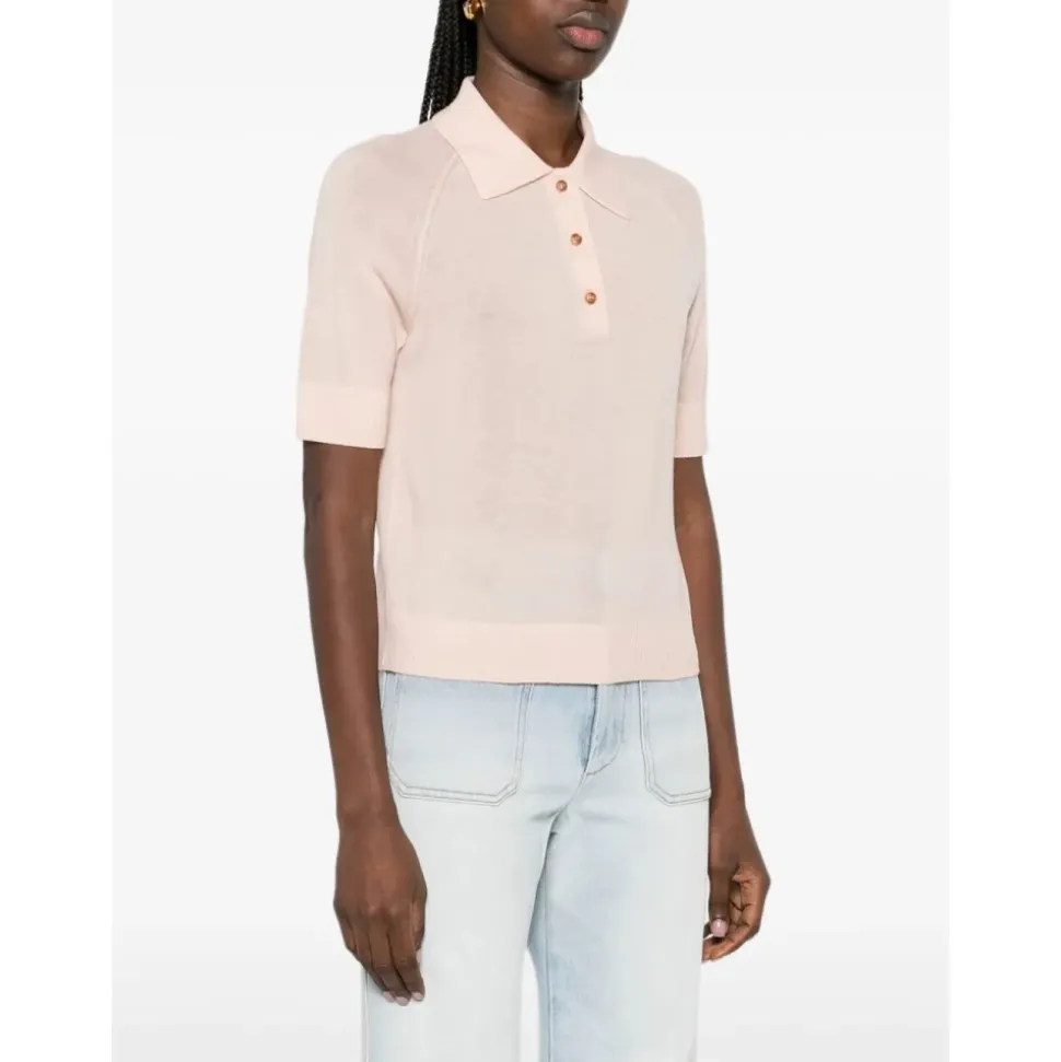 Buttoned Polo Top