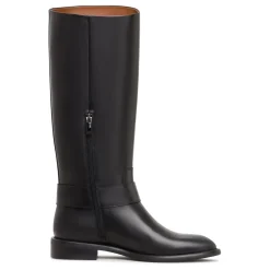 Buty jeździeckie z detalami klamry Dora - Czarne