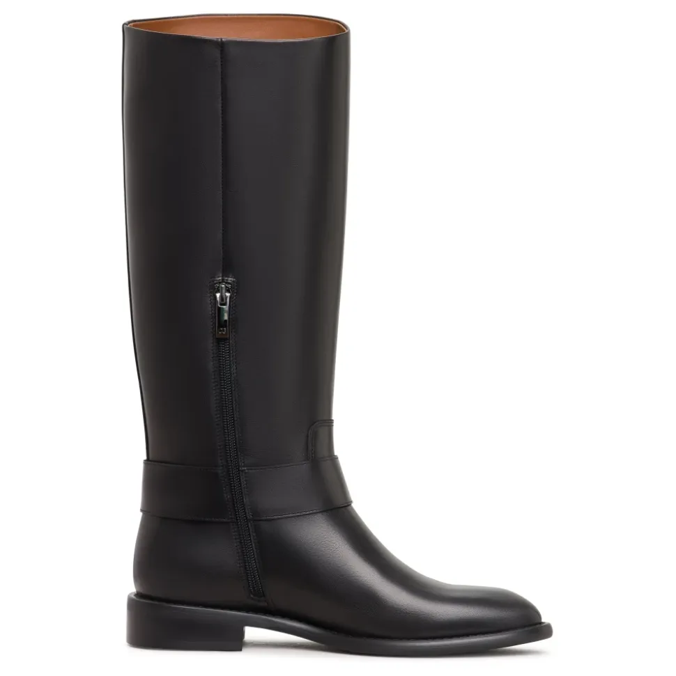 Buty jeździeckie z detalami klamry Dora - Czarne