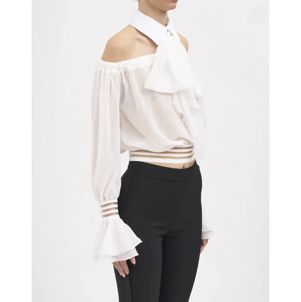 Camicia con spalle scoperte