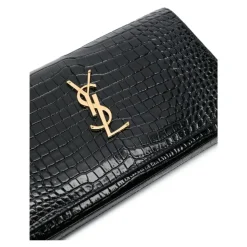 Cassandre Croco Shoulder Bag