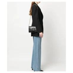 Cassandre Croco Shoulder Bag