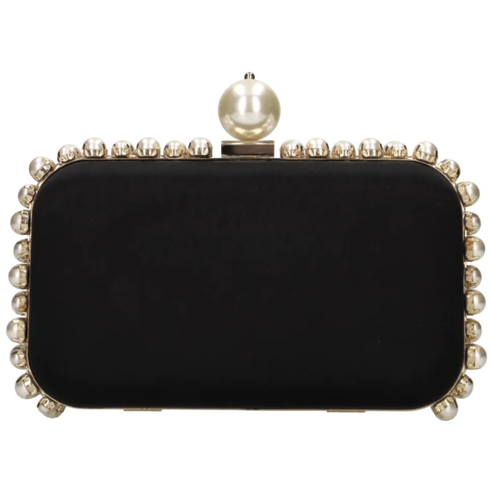 Clio Pearl Satin Clutch