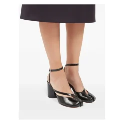 Czarna Tabi Sandal Pump