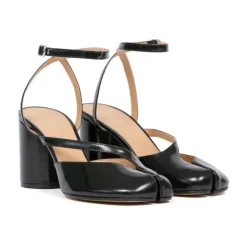 Czarna Tabi Sandal Pump