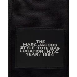 Czarna Torebka Shopper Jacquard Medium