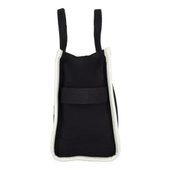 Czarna Torebka Shopper Jacquard Medium