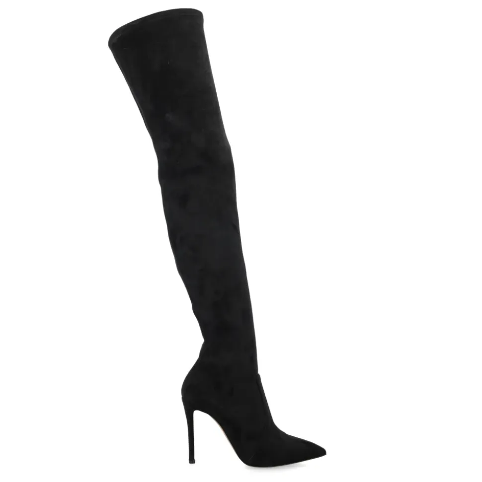 Czarne Buty Aceu Cuissard - Modny Styl Powyżej Kolana