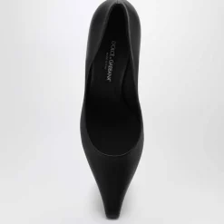 Czarne buty na wysokim obcasie decollete