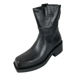 Czarne Cowboy Buty Western Skóra