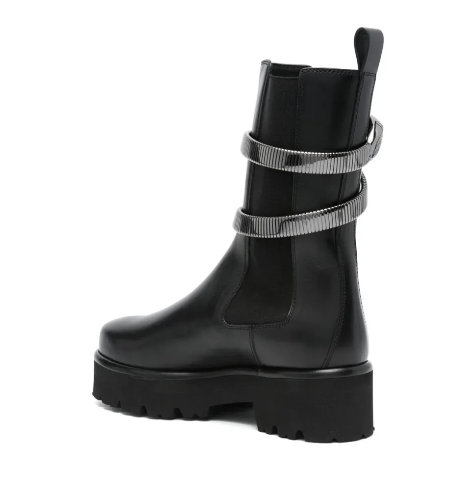 Czarne Skórzane Buty