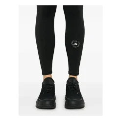 Czarne Spodnie Stretch z Logo