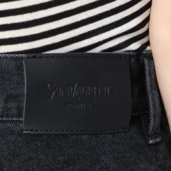 Czarne Straight Jeansy dla Kobiet