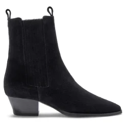Czarne Zamszowe Skórzane Buty