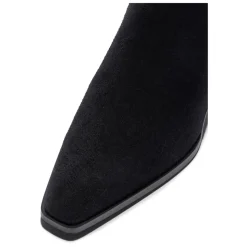 Czarne Zamszowe Skórzane Buty