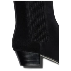 Czarne Zamszowe Skórzane Buty