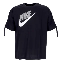 Czarny Top Taneczny Krótki Rękaw T-shirt