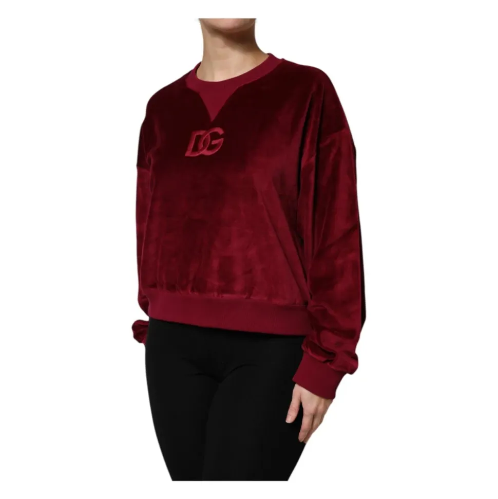 Czerwony Velvet Logo Bluza