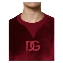 Czerwony Velvet Logo Bluza