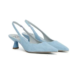 Denimowe Czółenka Slingback Arabel