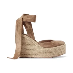 Espadryle ze skóry cielęcej