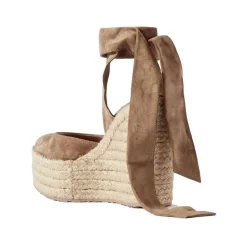 Espadryle ze skóry cielęcej