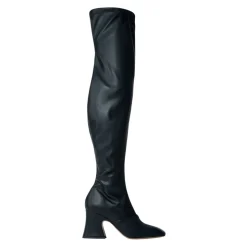 Gładka skóra buty na obcasie