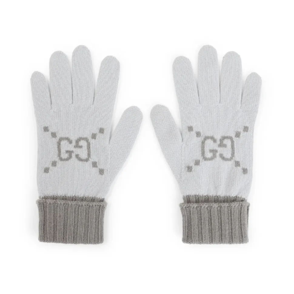 GG Cashmere Jacquard Gloves