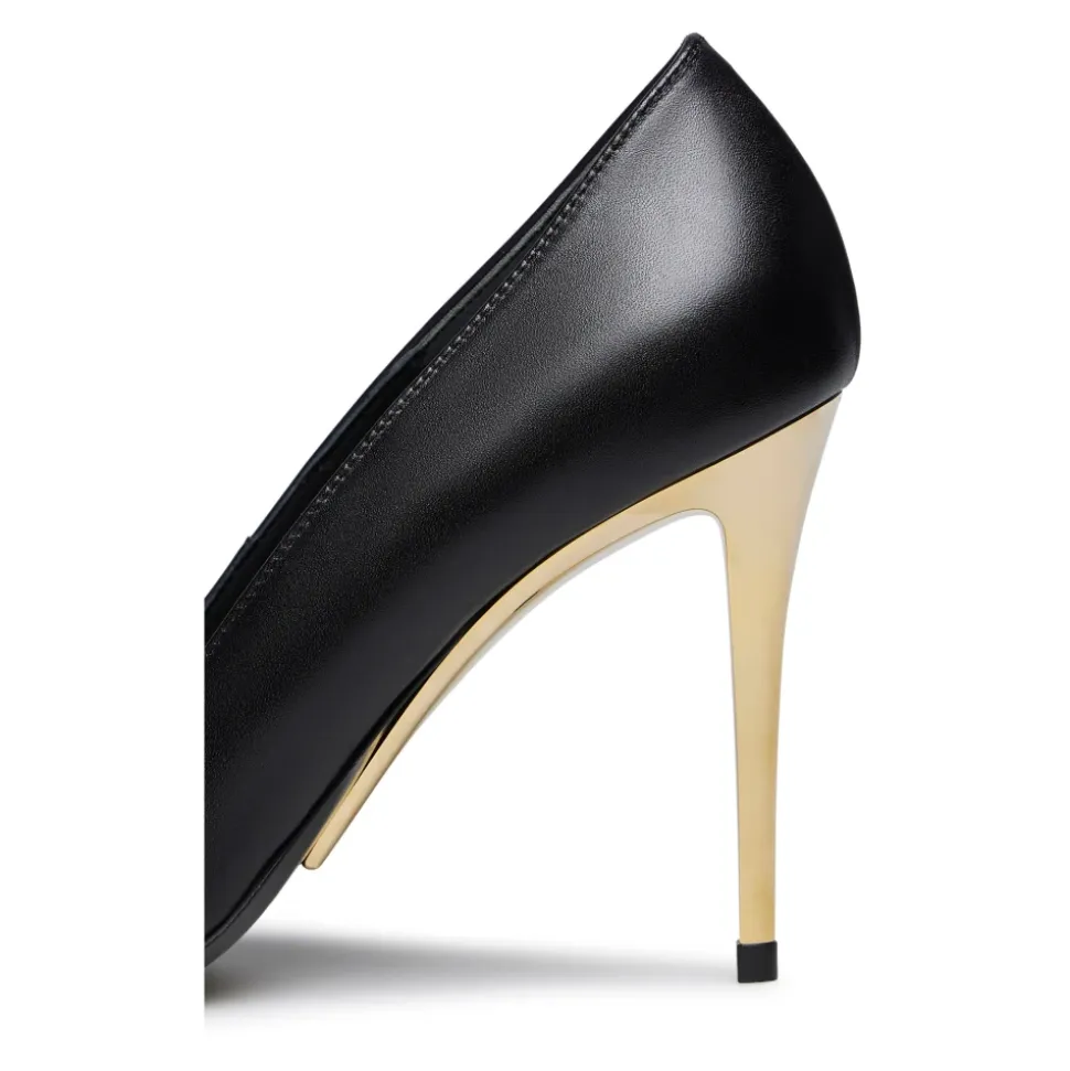 Golden Metal Design Heeled Pumps