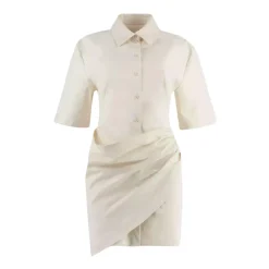 Ivory Mini Sukienka Koszulowa