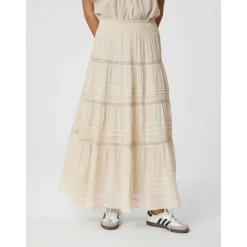 Ivory Voile Maxi Spódnica