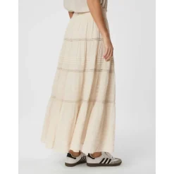 Ivory Voile Maxi Spódnica