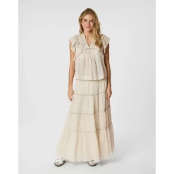 Ivory Voile Maxi Spódnica